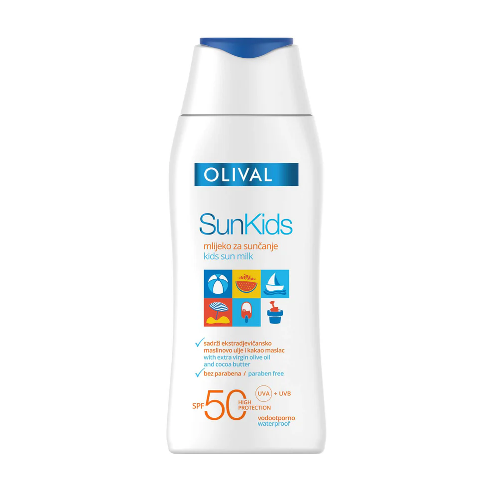 proizvod_SunKids-mlijeko-spf-50-RETAIL Sun Kids mlijeko za sunčanje SPF50 Olival (200ml) - Image 1